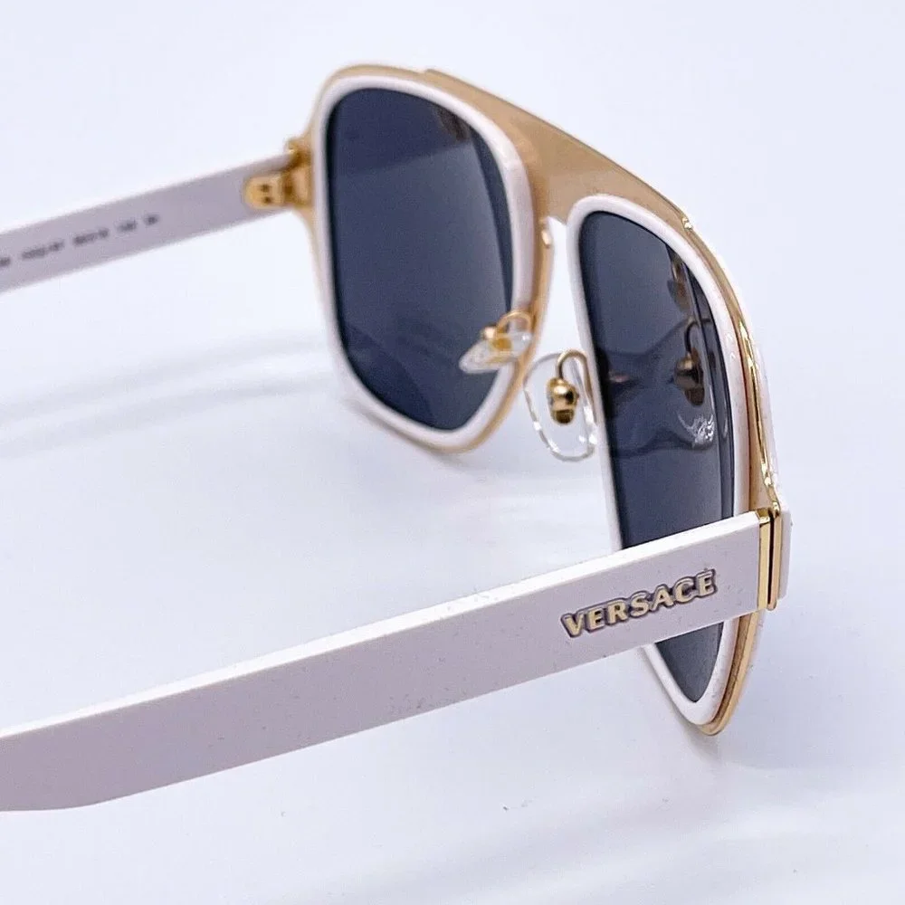 Sale Versace White 56mm Unisex Sunglasses